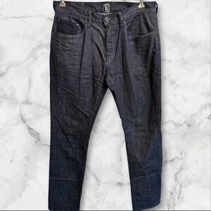 PRPS Demon Button Fly Straight Rinse Wash Blue Jeans Mens Size 33 34x 34